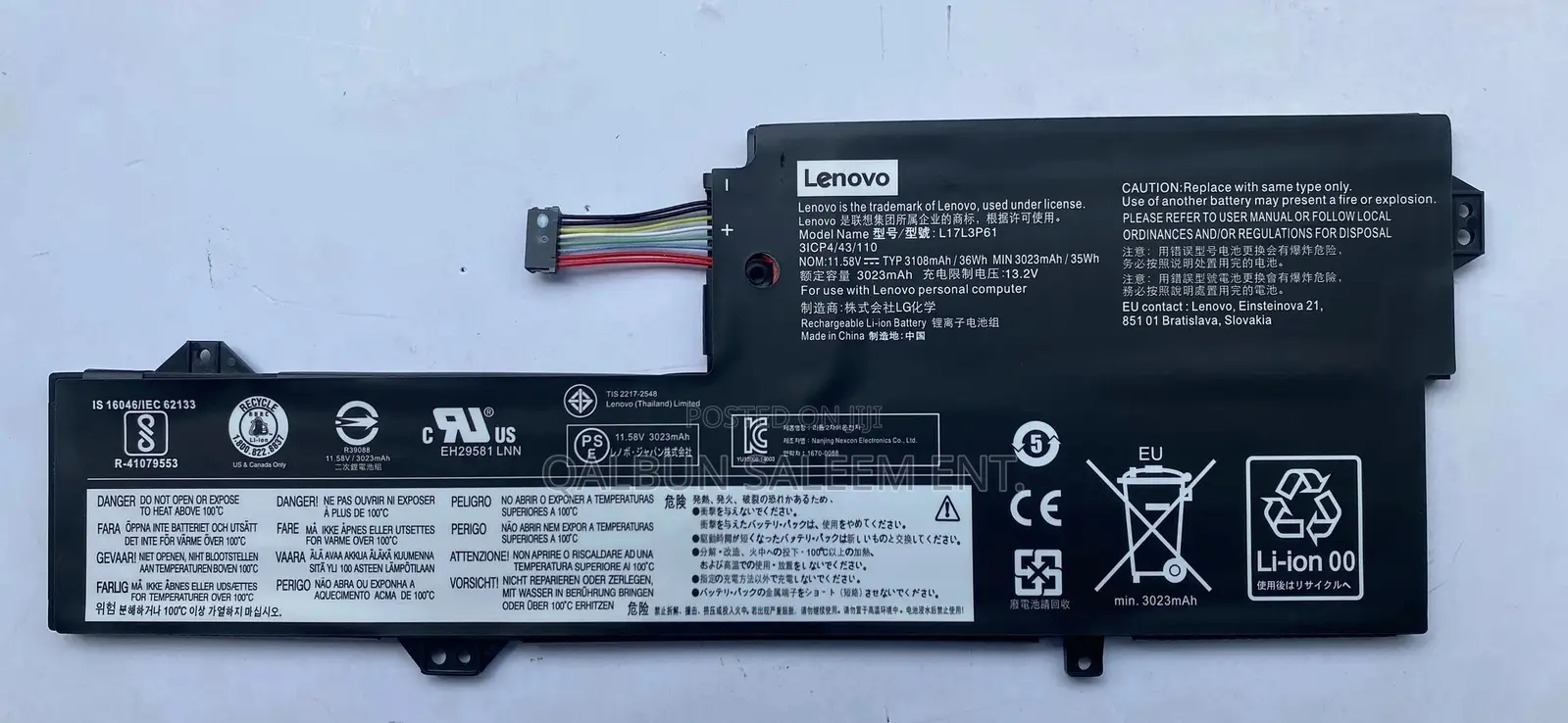 Lenovo L17L3P61 Laptop Battery for Lenovo Yoga 520-12 320-11
