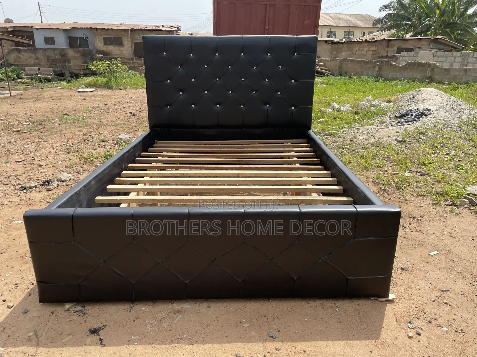 Black Double Bedframe 54x75 // Very Strong And Durable
