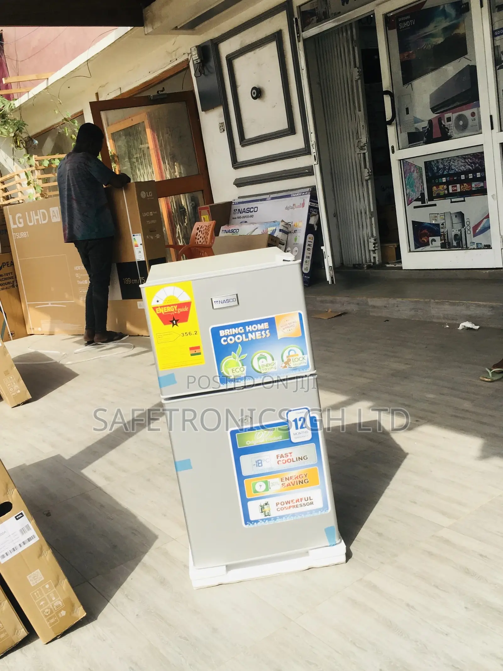Topfreezer Gray Electric Doubledoor 90L Nasco2-120 Fridge