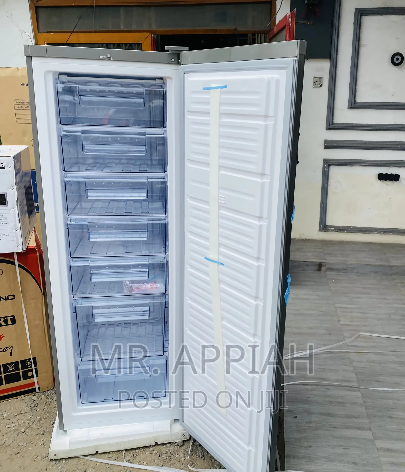 High Quality PealPUF-370 Single Door Electric Freezer(Gray)