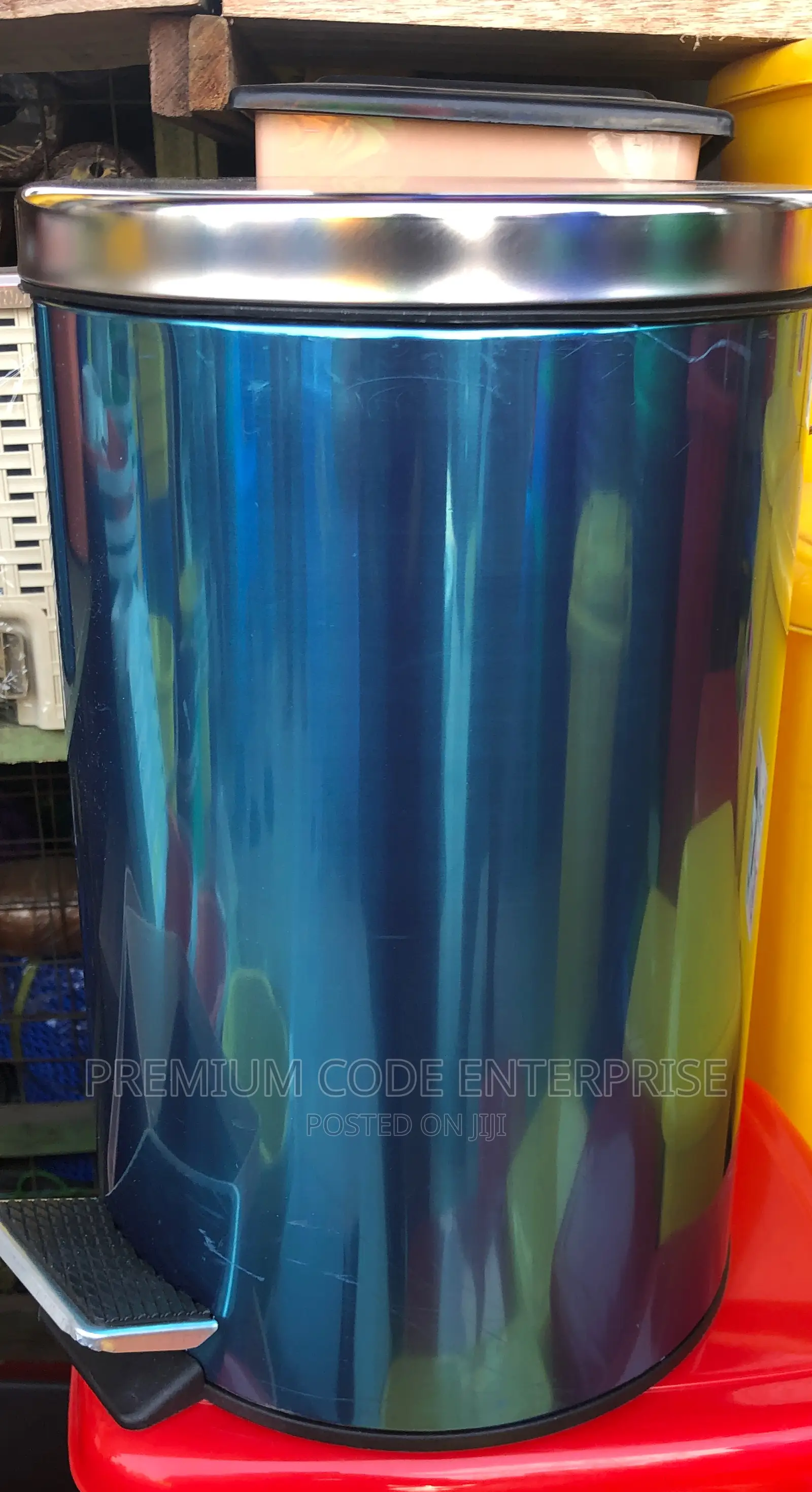 12 Litre Stainless Steel Step Trash Bin