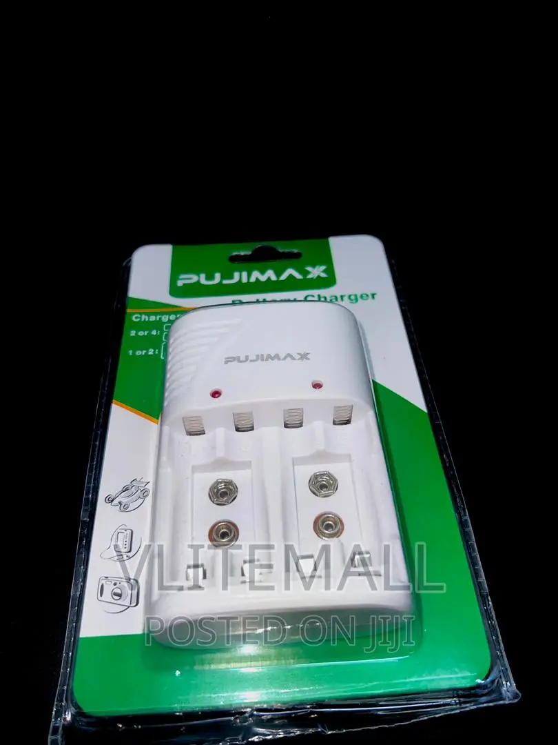 PUJIMAX Charger for 2slot 9v, AA/AAA Rechargeable Battery