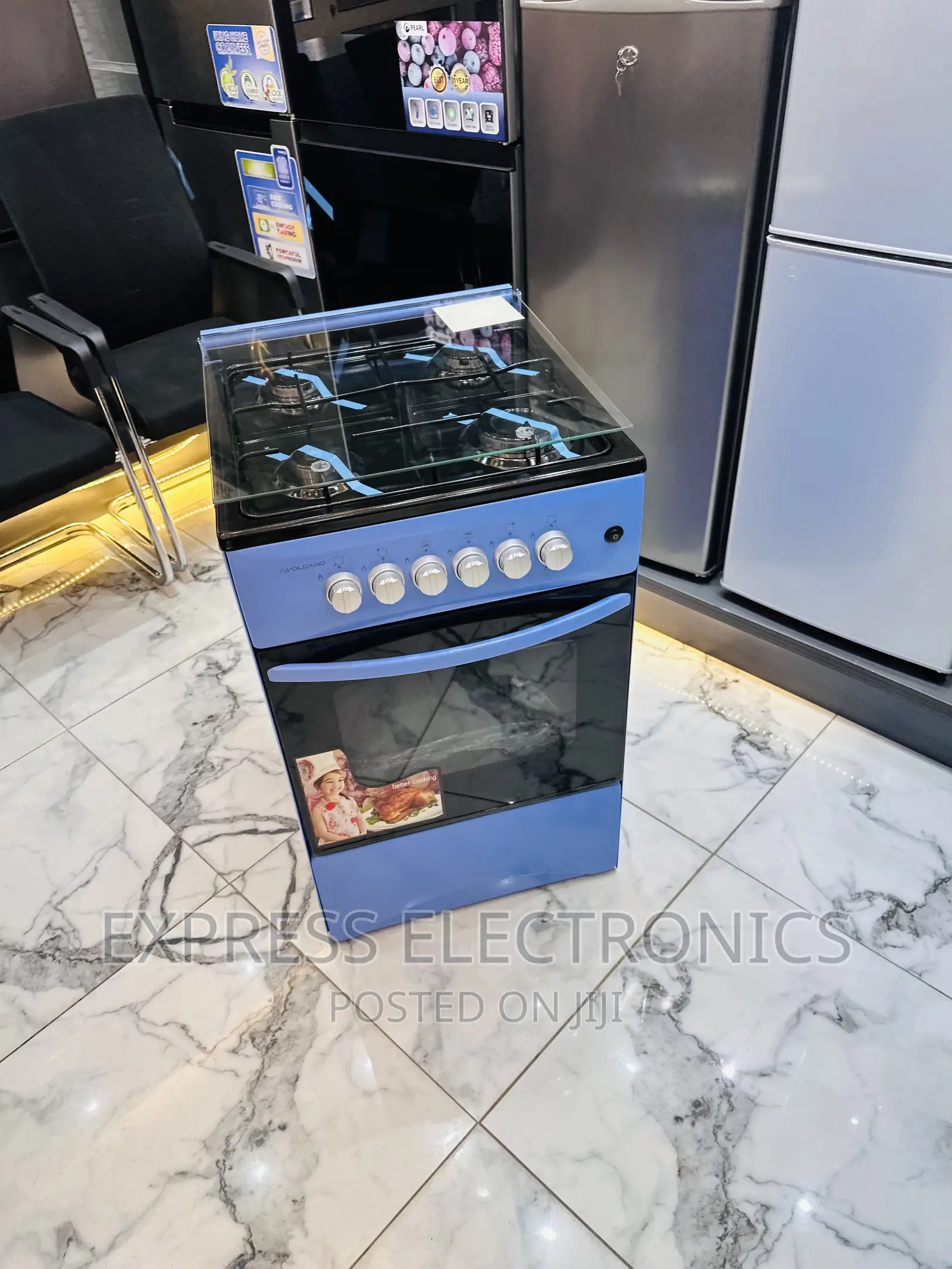(Blue 4burner ) Gas Cooker Stove Volcano