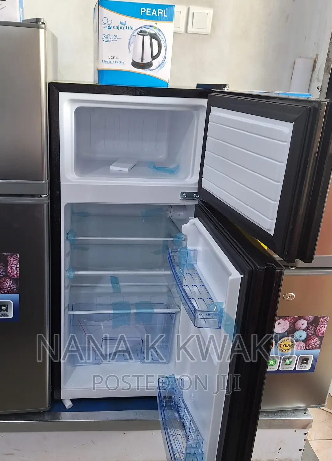 Quality_black Pearl_95litrs Double Door Fridge