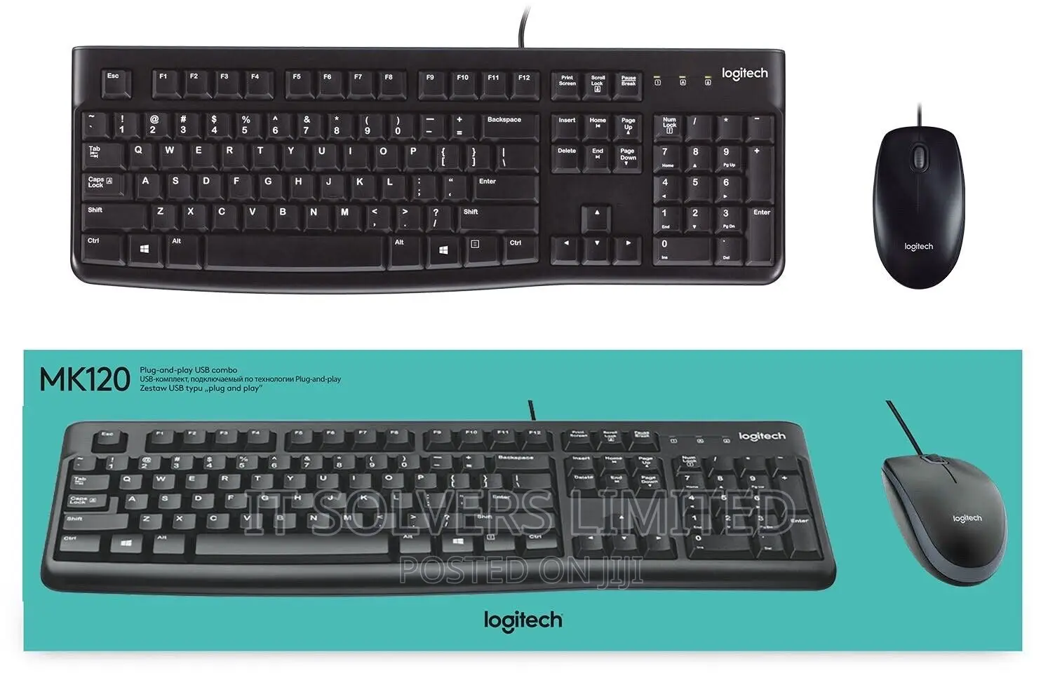 Logitech Mk120 Usb Keyboard And Mouse Set