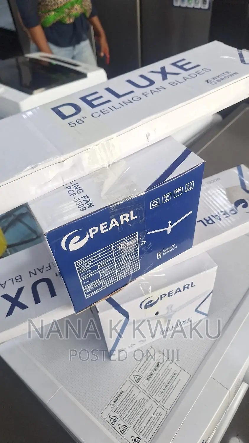 Hi Speed White Colour Pearl Fan Available