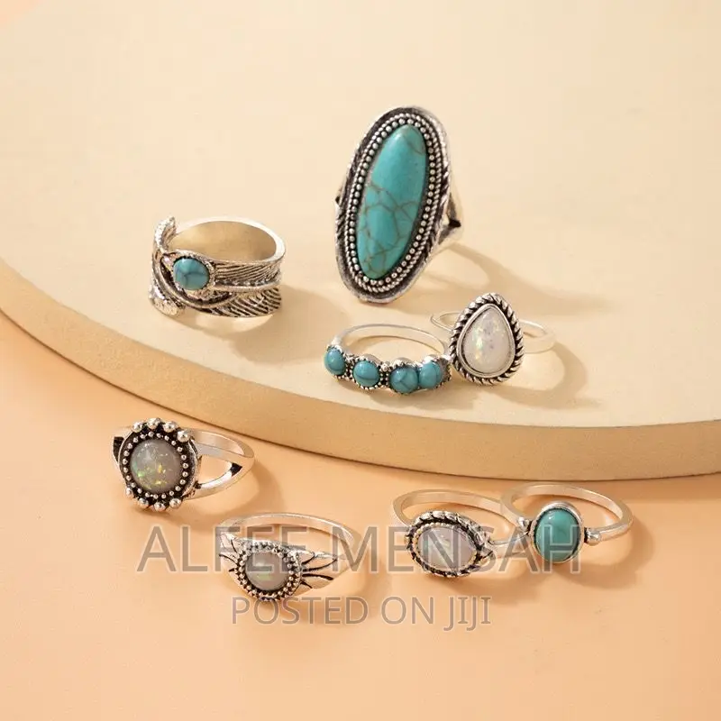 Ethnic Style Retro Fashion Carved Feather Ring Fashion