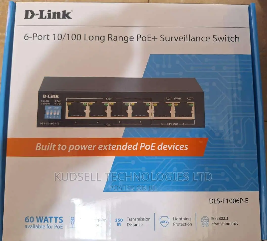 6-Port Unmanaged Poe Switch
Des-F1006p-E