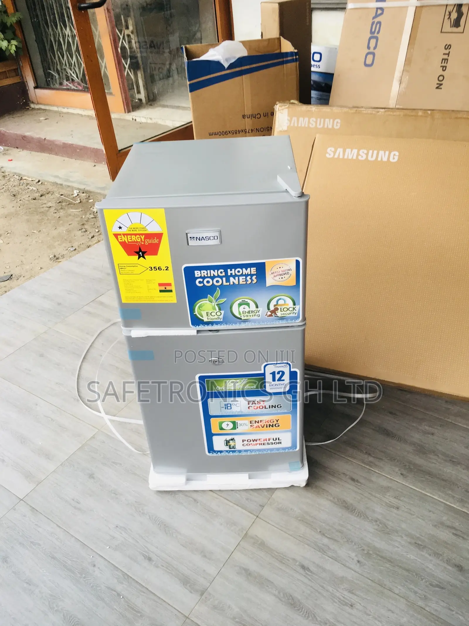 Nasf2-120 Topfreezer Gray Nasco Doubledoor Reliable Fridge