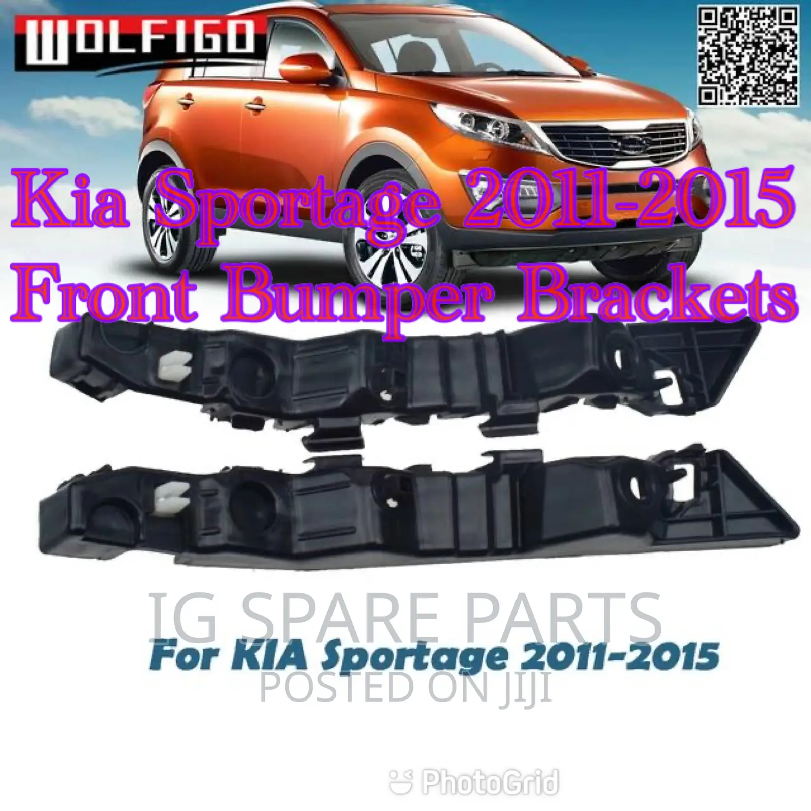 Kia Sportage 2011-2015 Front Bumper Bracket Pair
