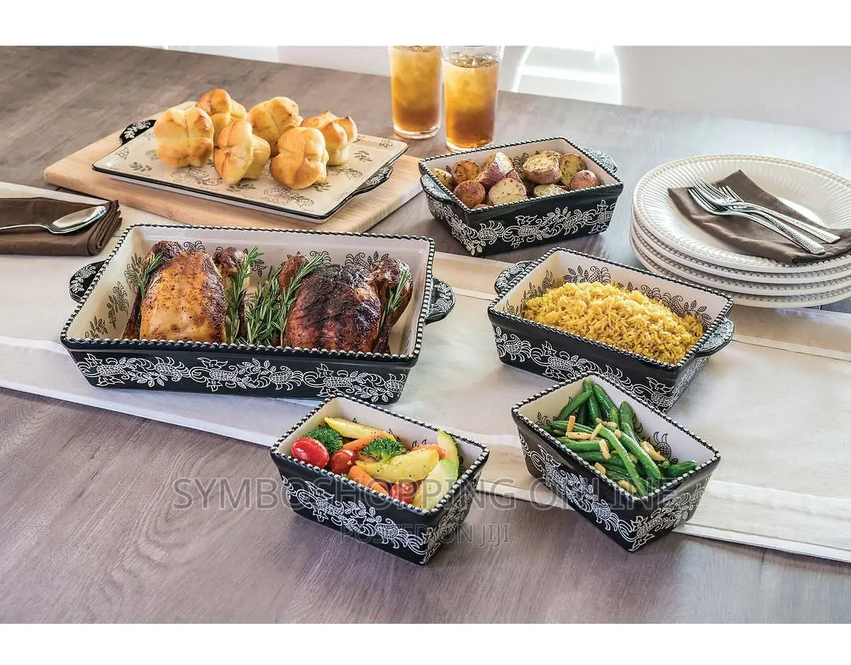 5 Piece Oven-to-Table Serve Set B in Gray (Grey)