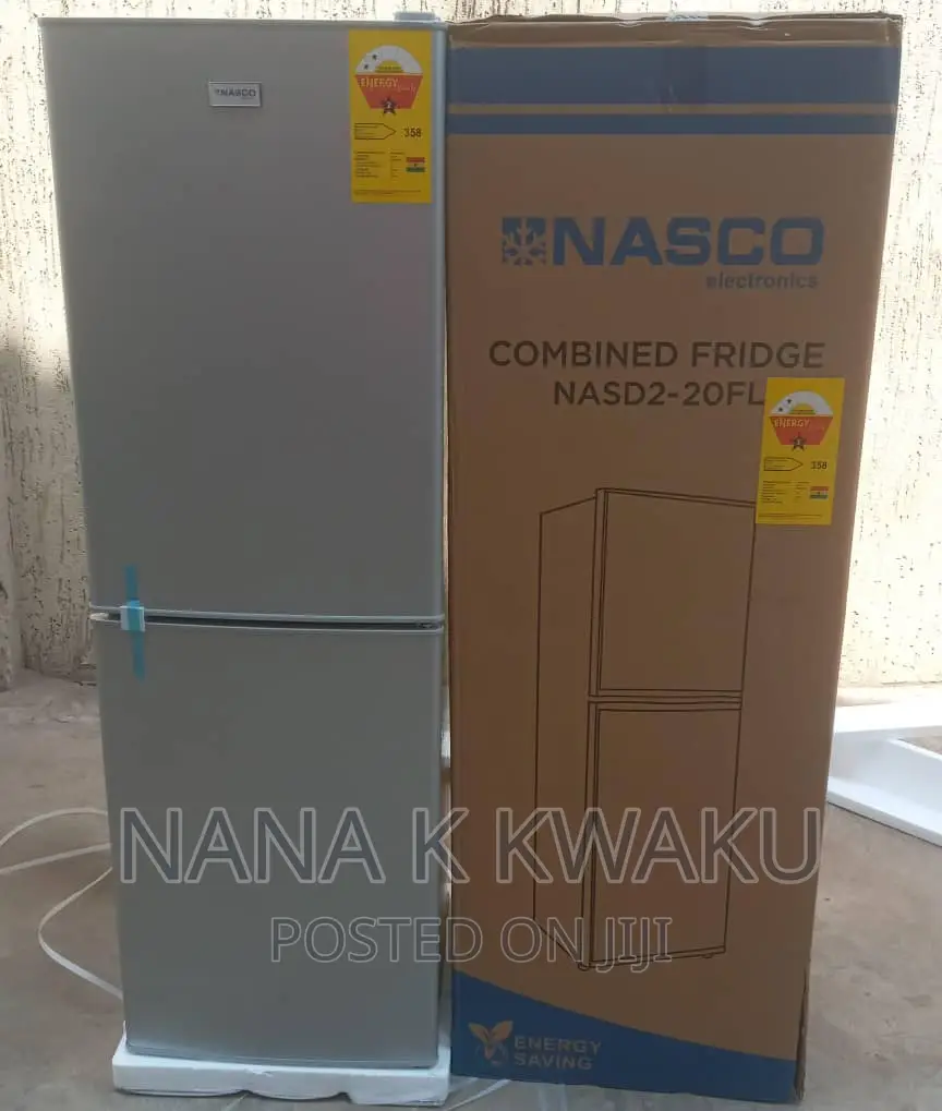 Nasco Nasd2-20fl Double Door Fridge With Bottom Freezer