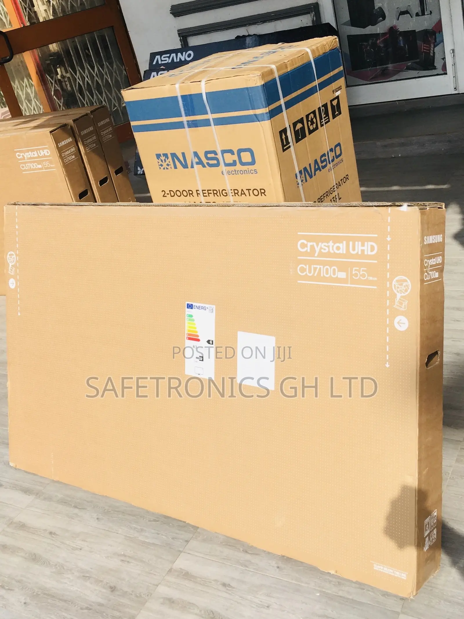 55 Glossy Led Smart Uhd Cu71 Samsung Black Electric