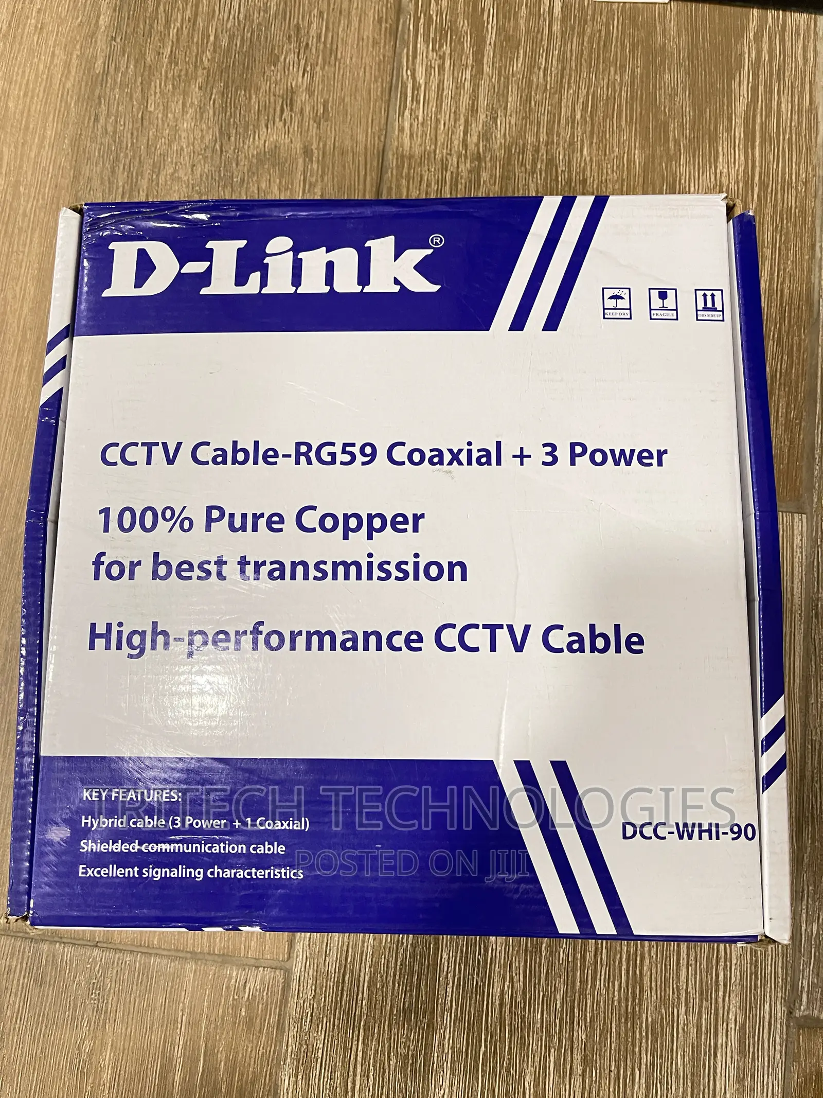 D-Link (1coaxial + 3power) RG59 Cable 90M Pure Copper