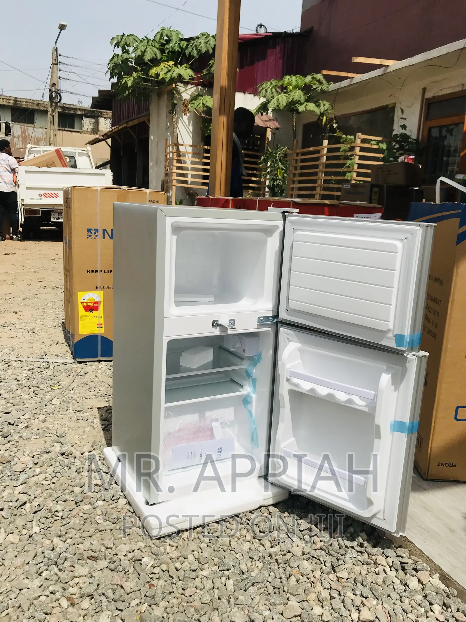 Energy Efficient Nasco Double Door Fridge(Silver).