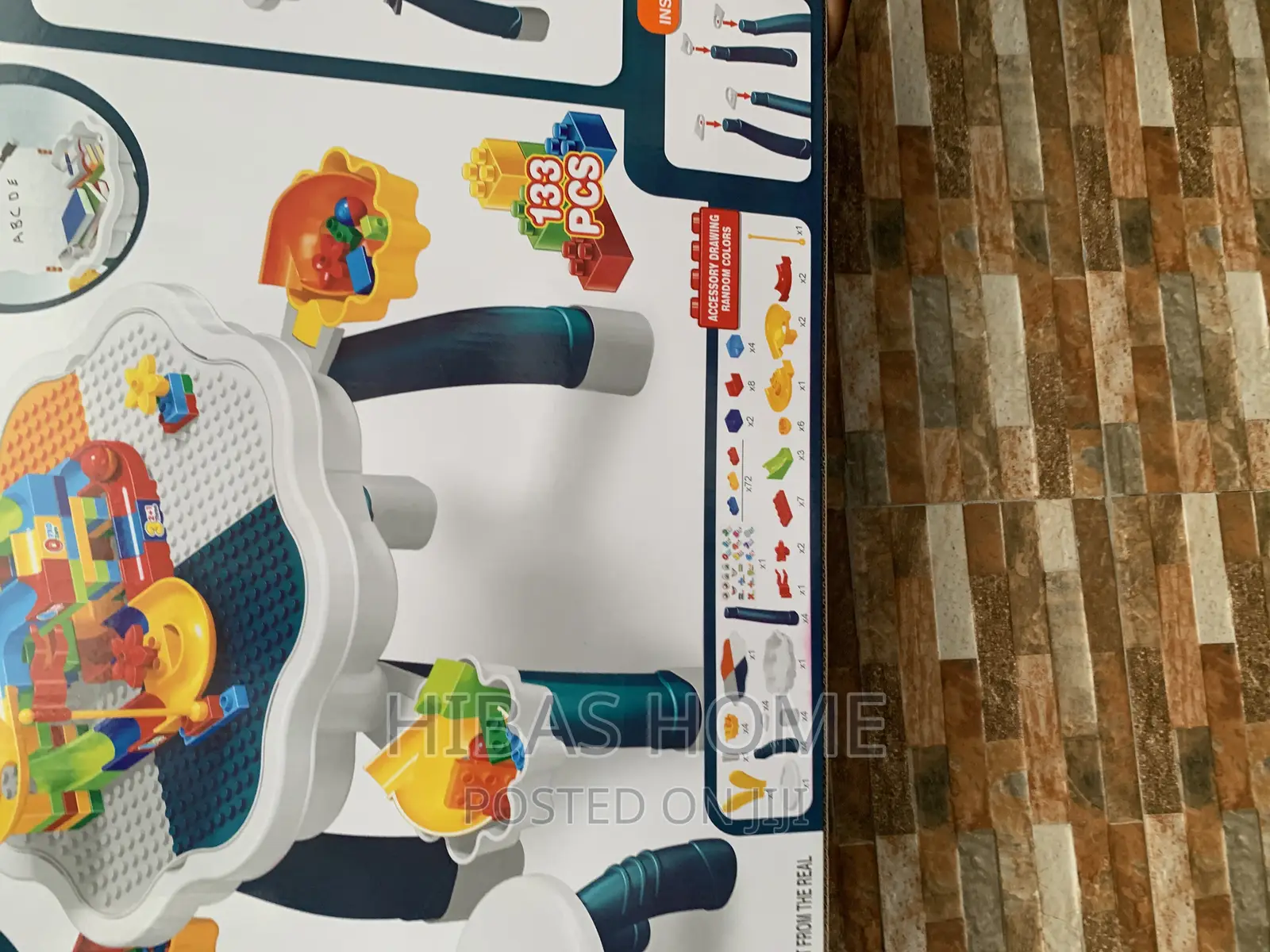 Multipurpose Building Block Table 133pcs Block Table
