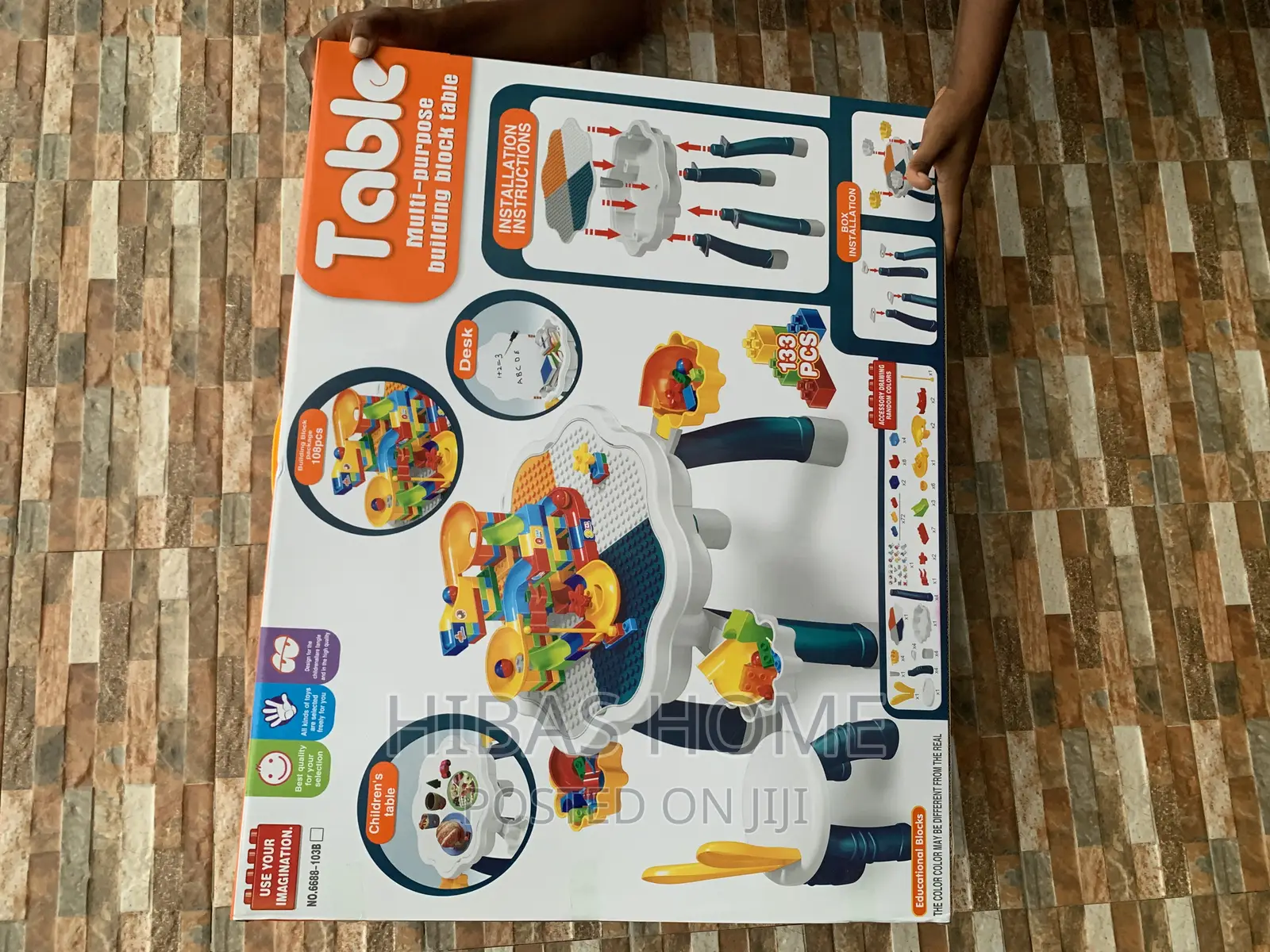 Multipurpose Building Block Table 133pcs Block Table