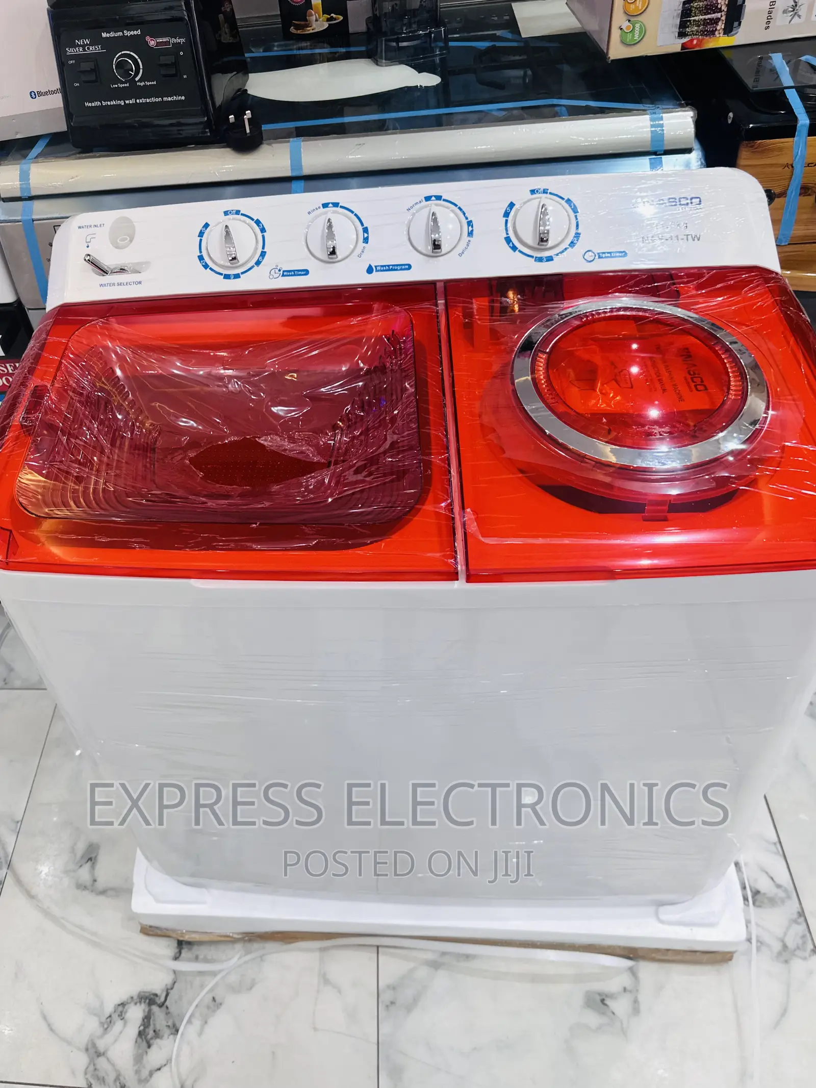 Stylish Design White Red Washing 11kg Topload