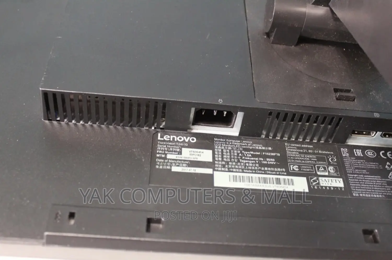 24inch Lenovo Ips Lenovo Monitor With Hdmi,Vga And Dpport ,
