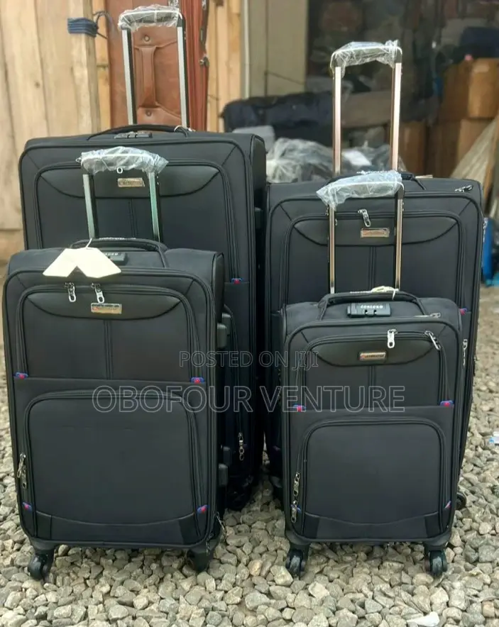 4 in 1 Quality Material Luggage (Black)
