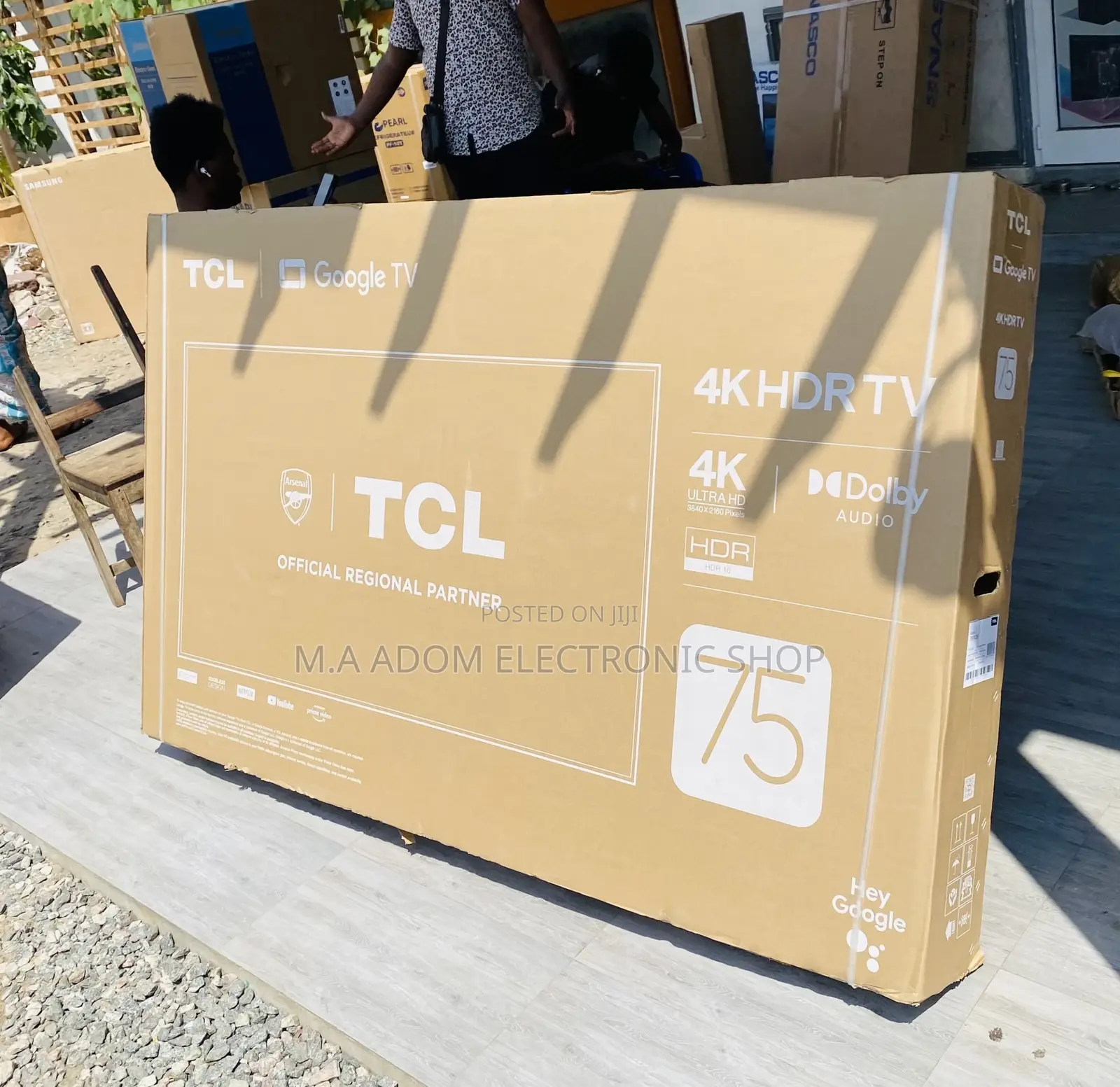 Authentic TCL 75p635 75 Inch HDR Google Smart Tv 