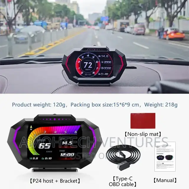 Digital OBD Hub Display Speed , Engine RPM Etc