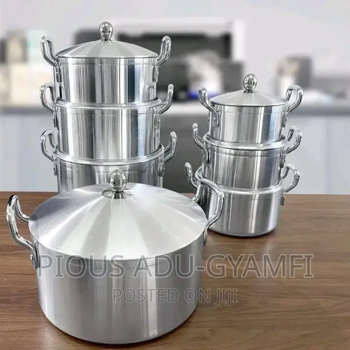 7 Set Silver Cookware