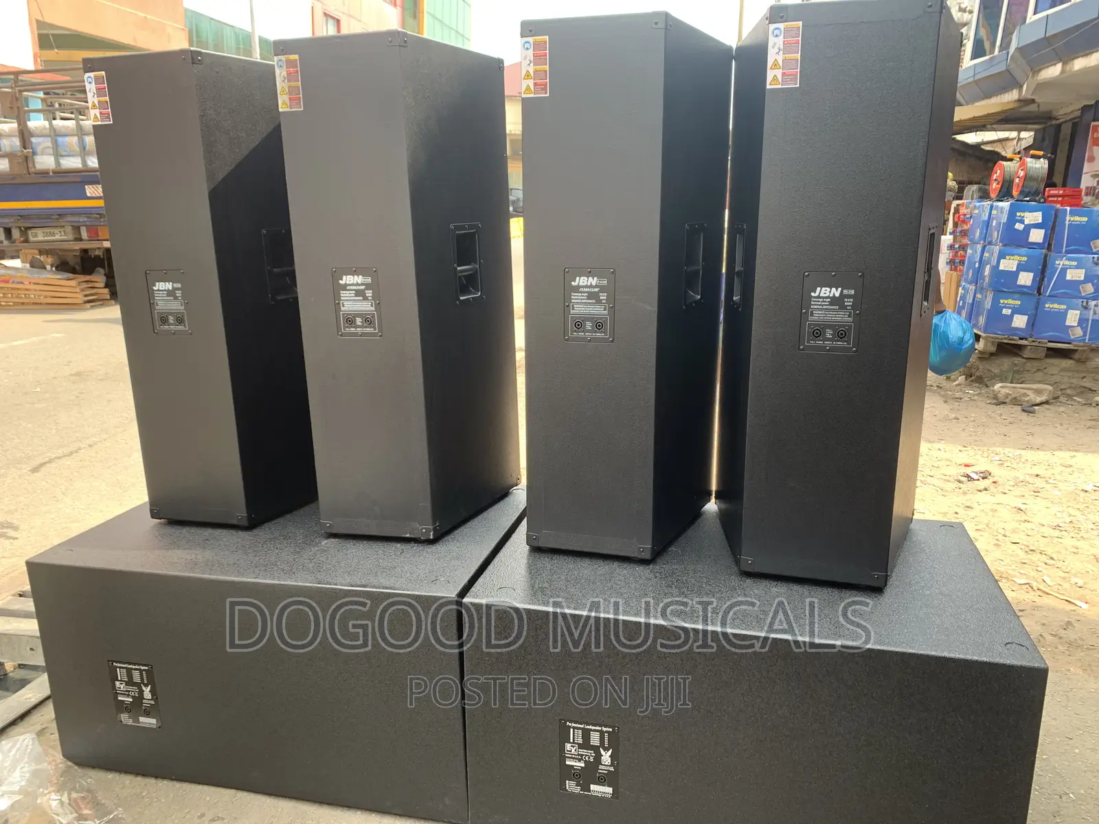 JBN FULL RANGE(2pairs)EV Bass(Pair) Speakers Set