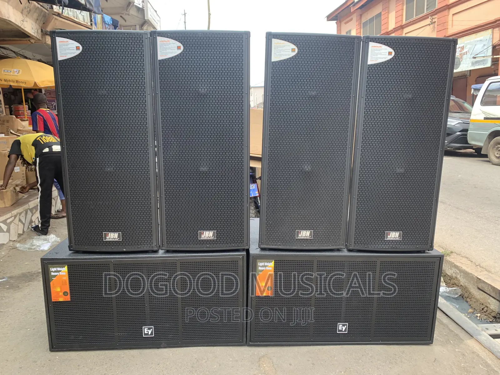 JBN FULL RANGE(2pairs)EV Bass(Pair) Speakers Set