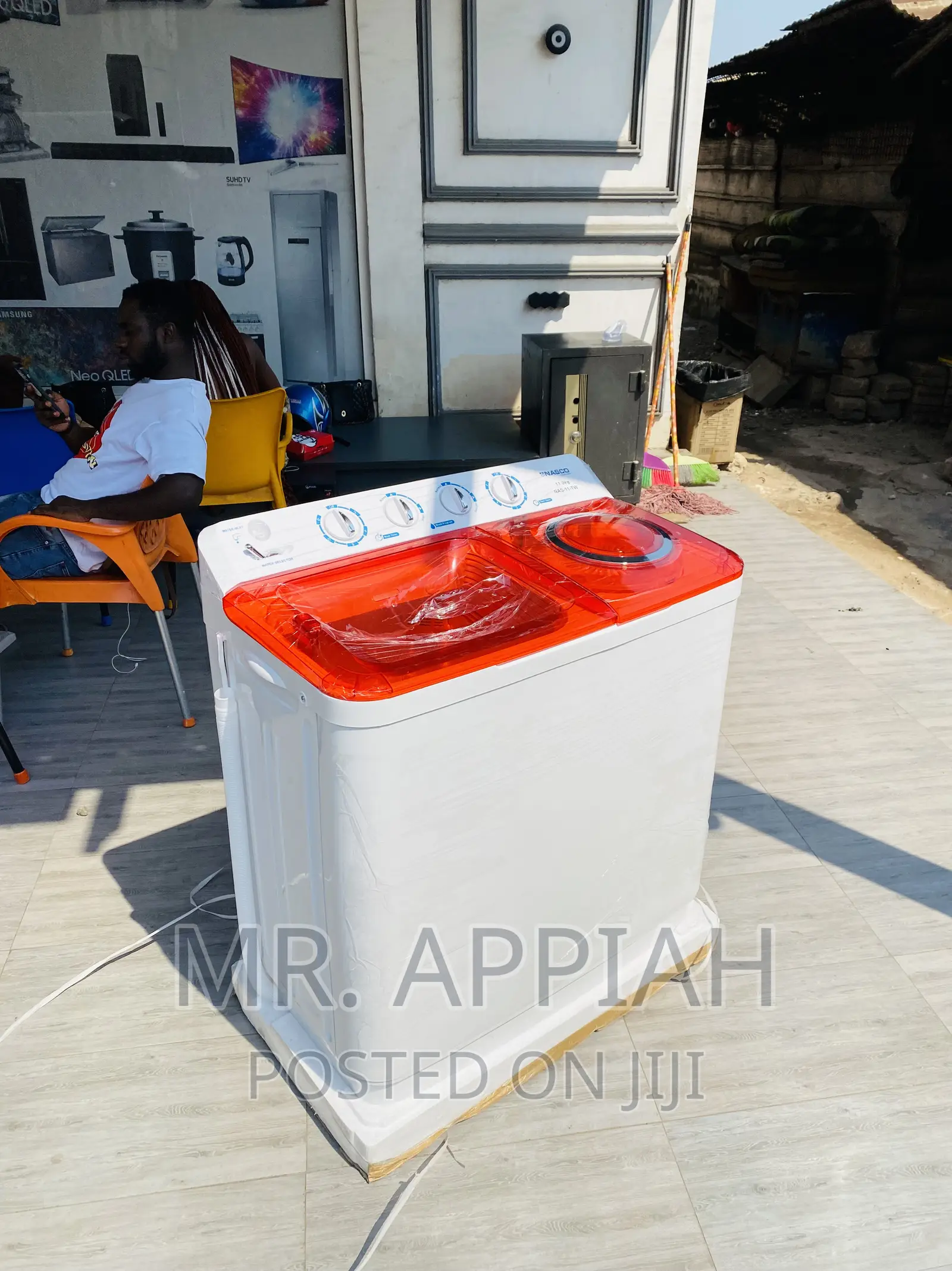 Nasco 11kg Top Load Electric Washing Machine + Spin/Dry 