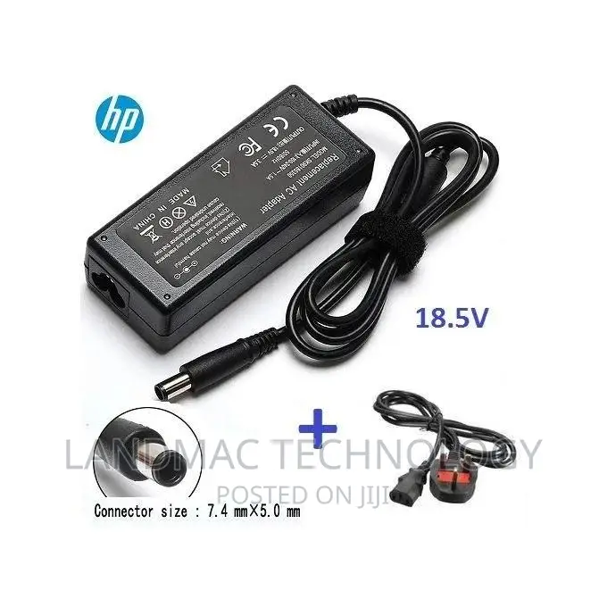 Hp Big Pin Replacement Laptop Adapter - 18.5V With Fused Pow