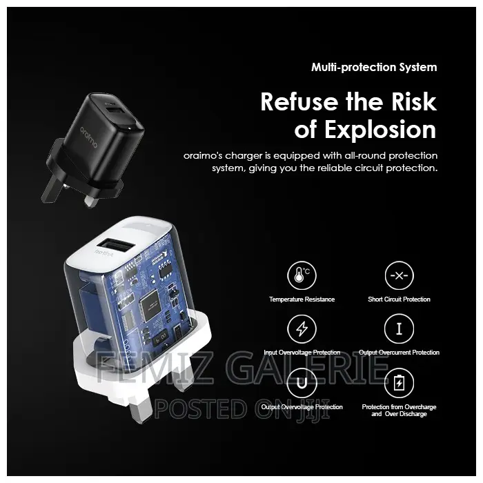 Oraimo Firefly 3 - USB-A to Mini-Usb Android Charger