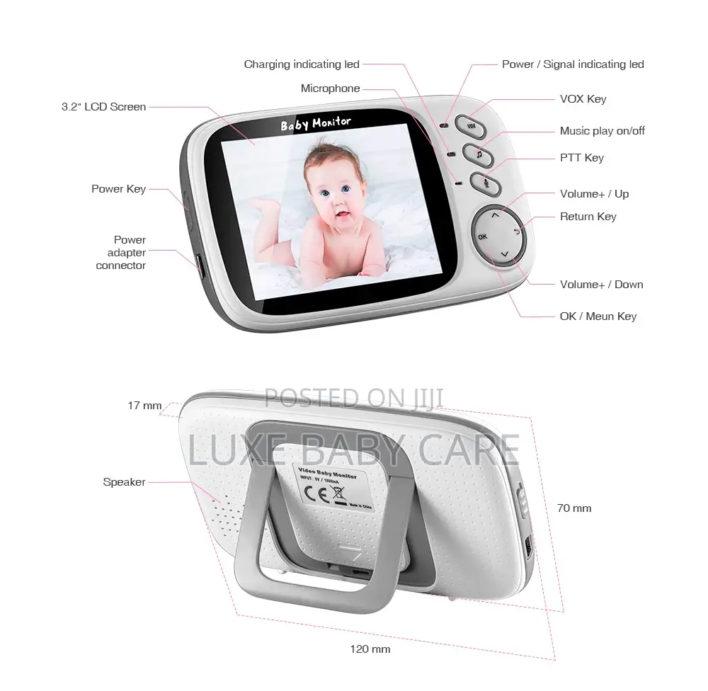 Vb603 Baby Monitor 3.2 Inch Display Home Wireless Monitor