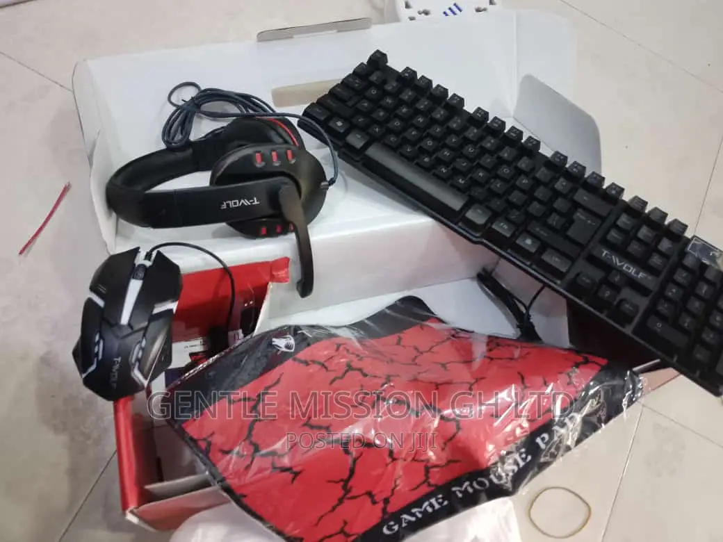 4in1 Gaming Keyboard Mouse, Headset Mouse Pad
