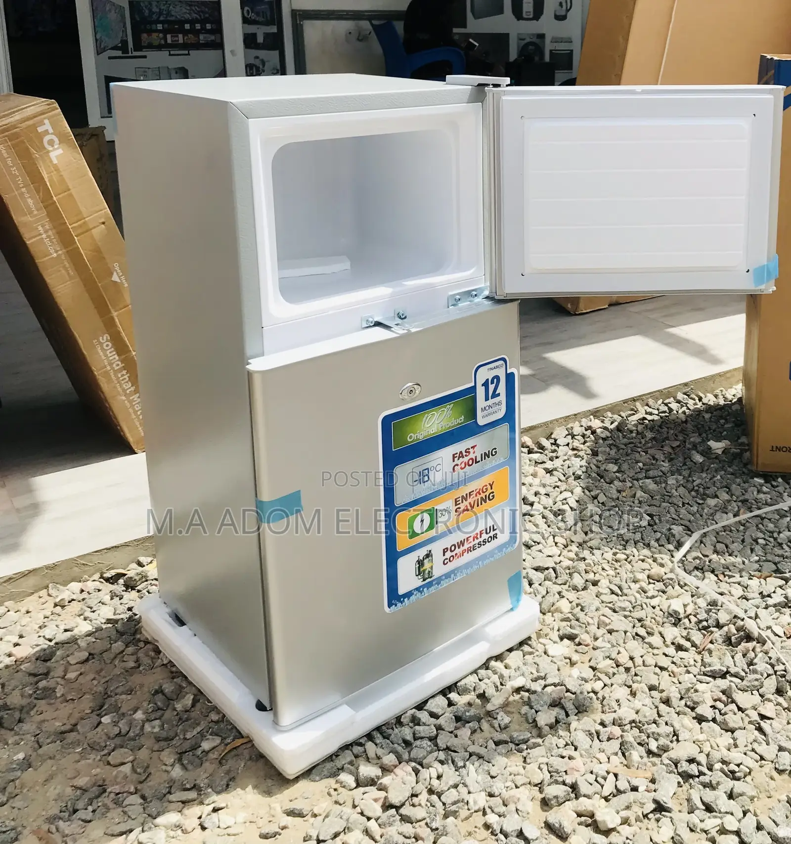Energy Efficient Nasco Nasf2-120 2 Door Table Top Fridge
