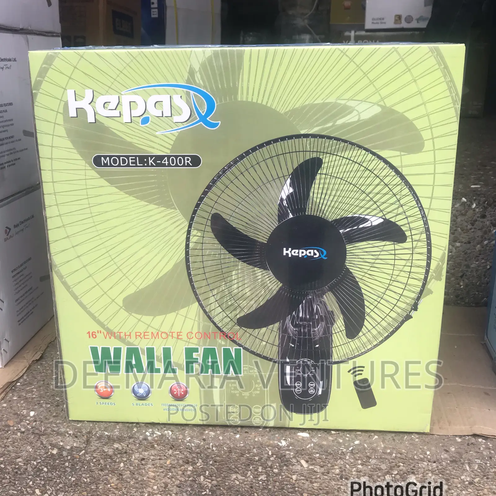 Kepas 16 Inches Wall Fan With Remote Control (Model: K-400r)