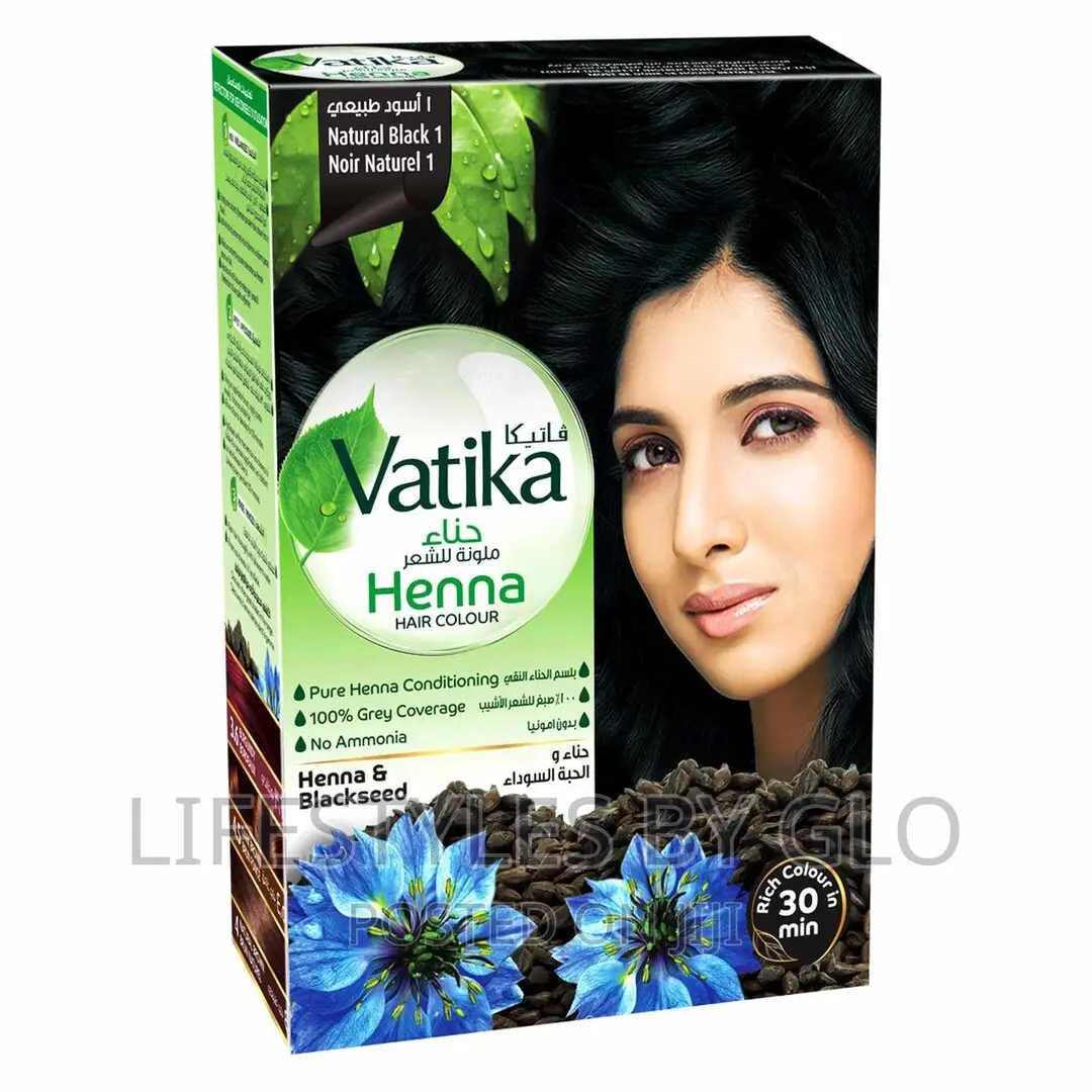 Vatika Henna Hair Coloure Dye (Black, Dark Brown & Burgundy )