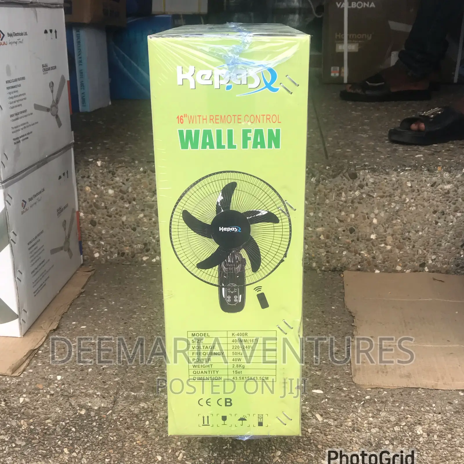 Kepas 16 Inches Wall Fan With Remote Control (Model: K-400r)