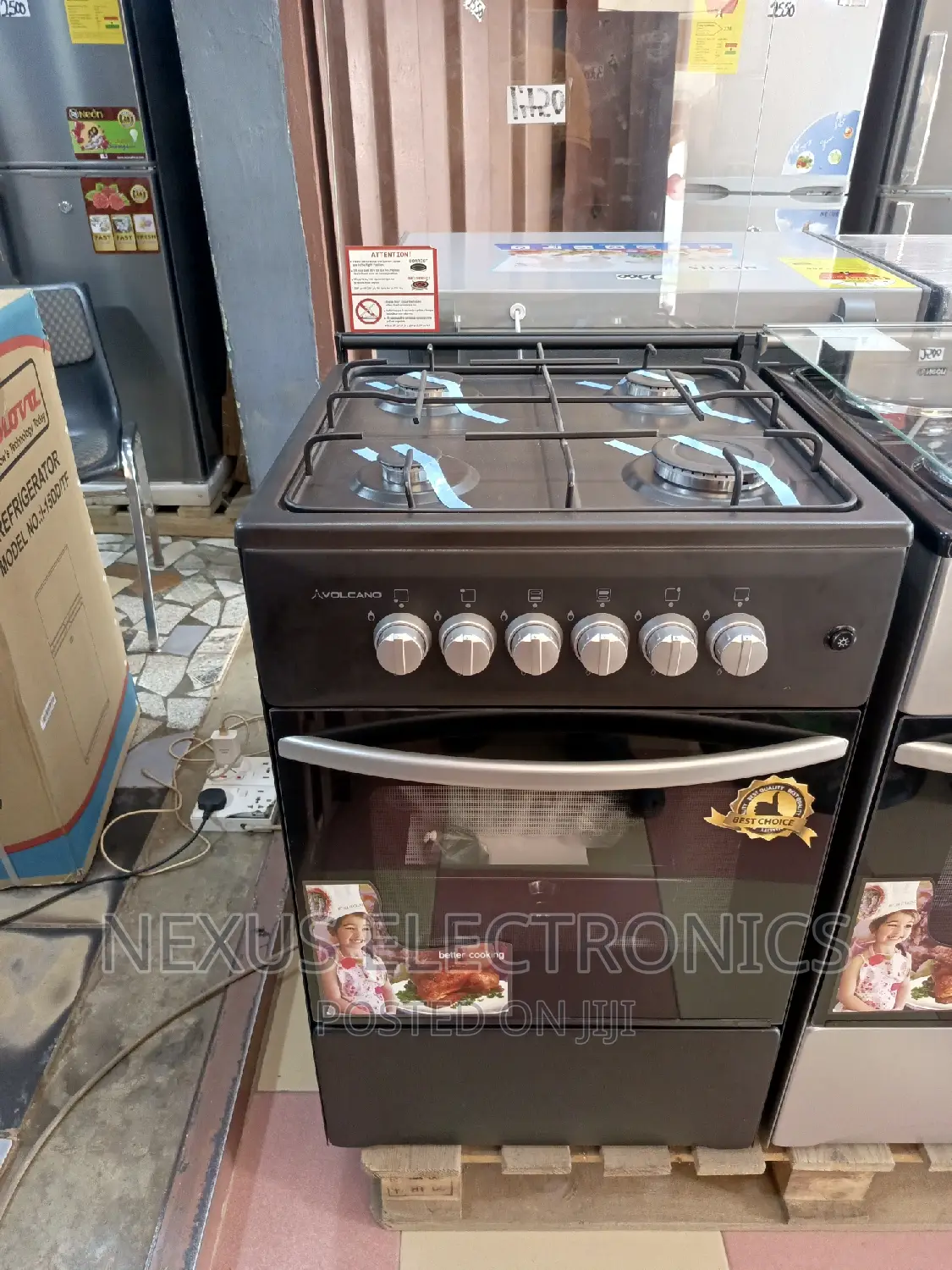 High Quality Volcano 4burner Oven and Grill Gas Cooker.