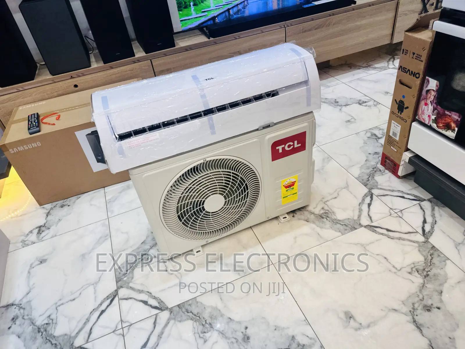 R410 Gas TCL 1.5hp Inverter Mirror Grey Ac .-