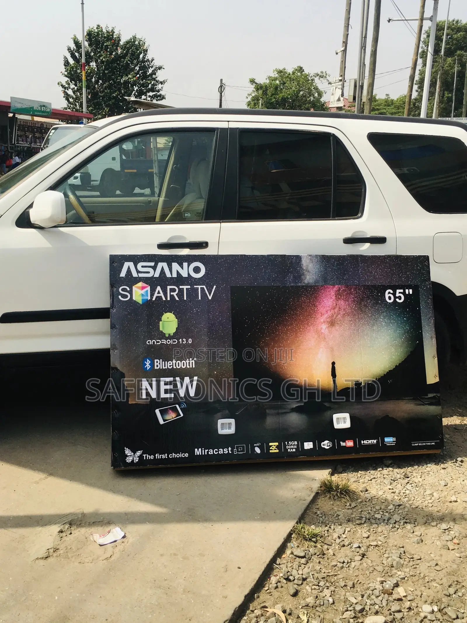 65 Inches Black UHD Asano Electric Glossy LED Smart Tv