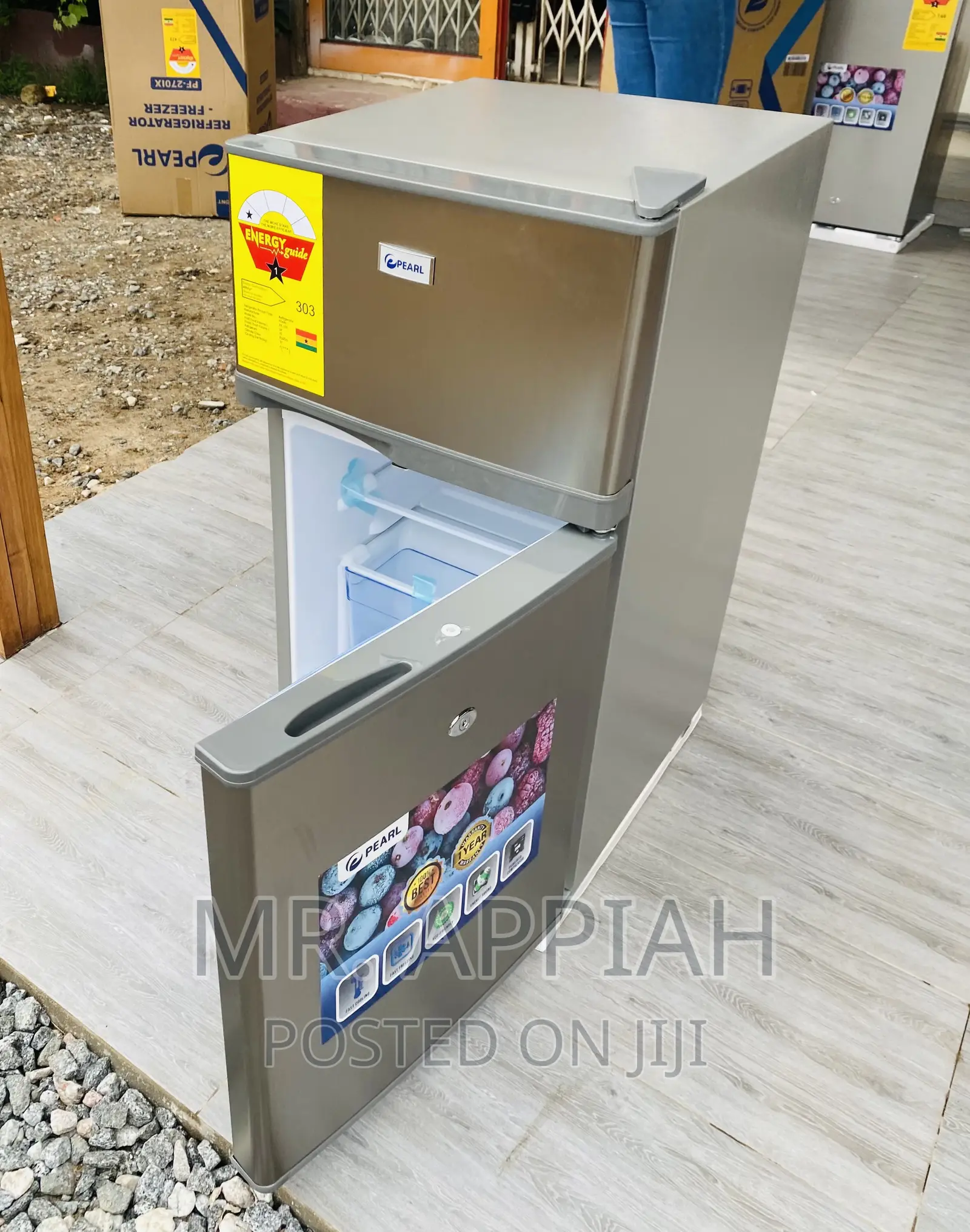 Fresh in Box Pearl PF-10T Double Door Electric Fridge,Gray.