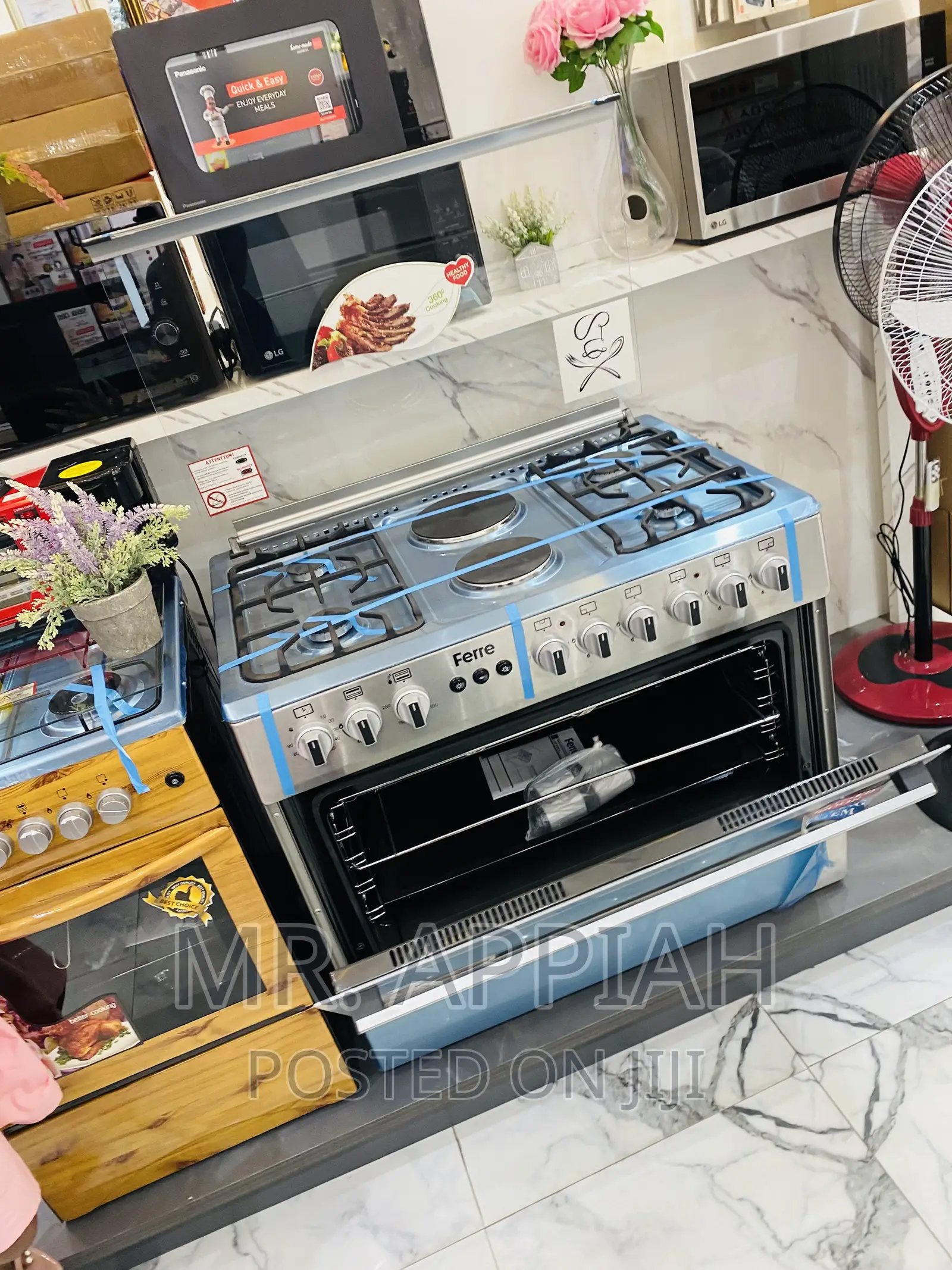 Purchase Adorable Ferre 60x90 4 + 2 Burner With Oven(Gray)