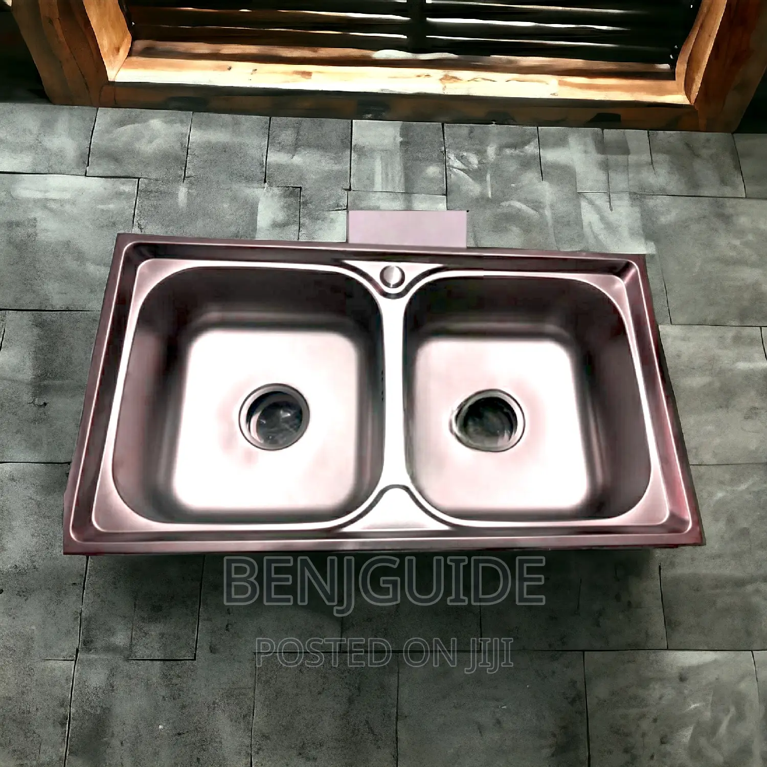 Double Bowl Cabinet Kitchen Stainless Steel/ Armless