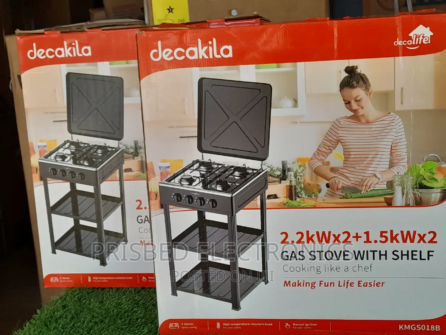 Decakila Durable 4burner Gas Stove With Stand