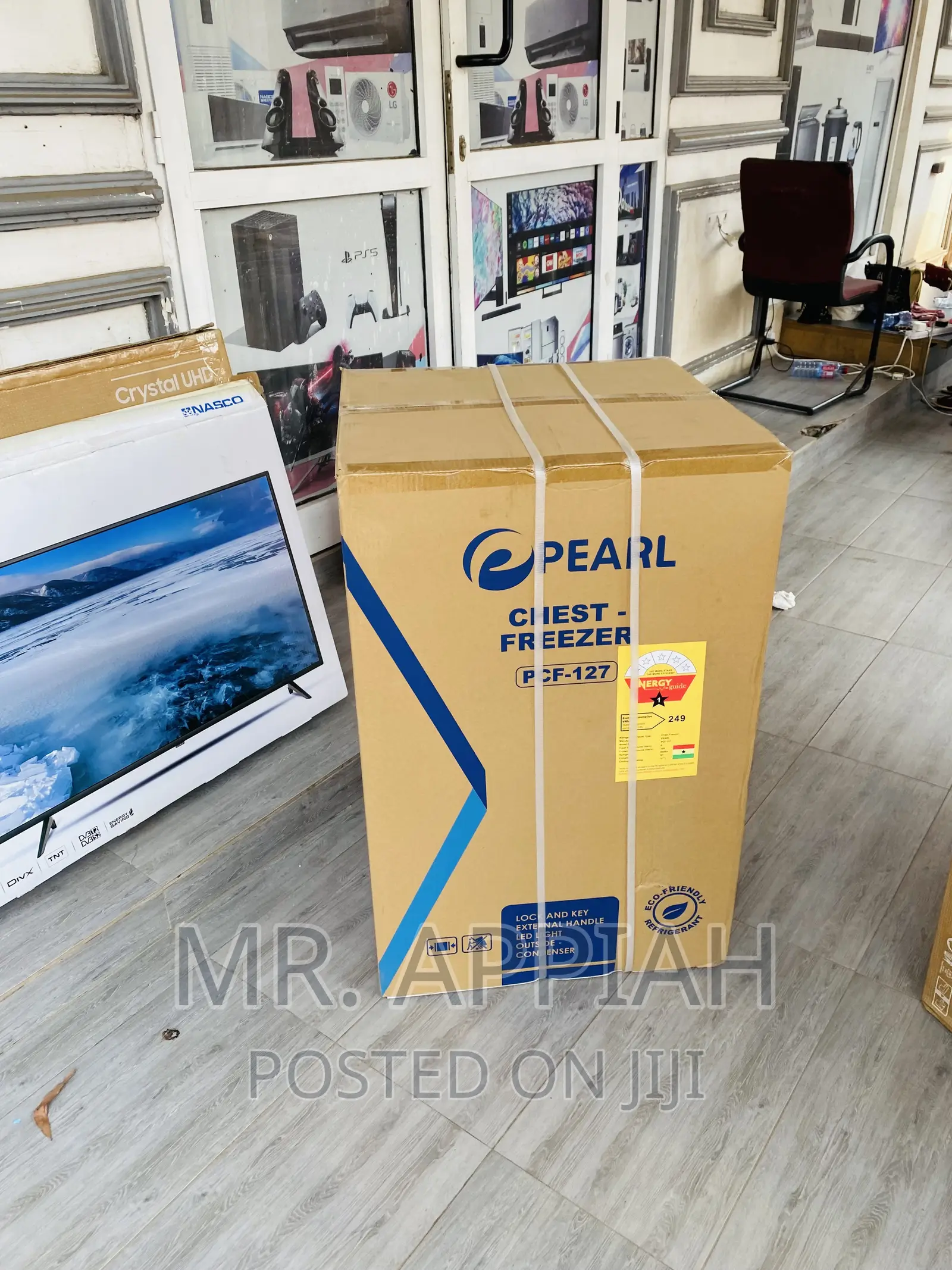 Brand New Pearl PCF-127 1 Door Freezer Witj Glass Slide.