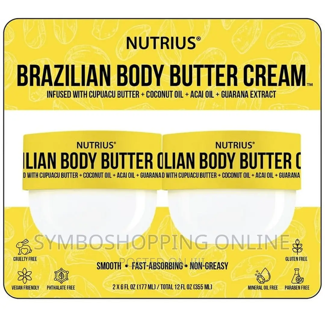 Nutrius Brazilian Body Butter Cream, 177ML (Pack of 2)