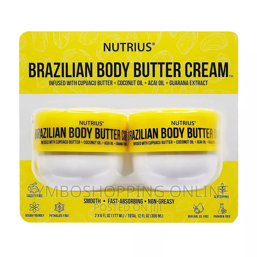 Nutrius Brazilian Body Butter Cream, 177ML (Pack of 2)
