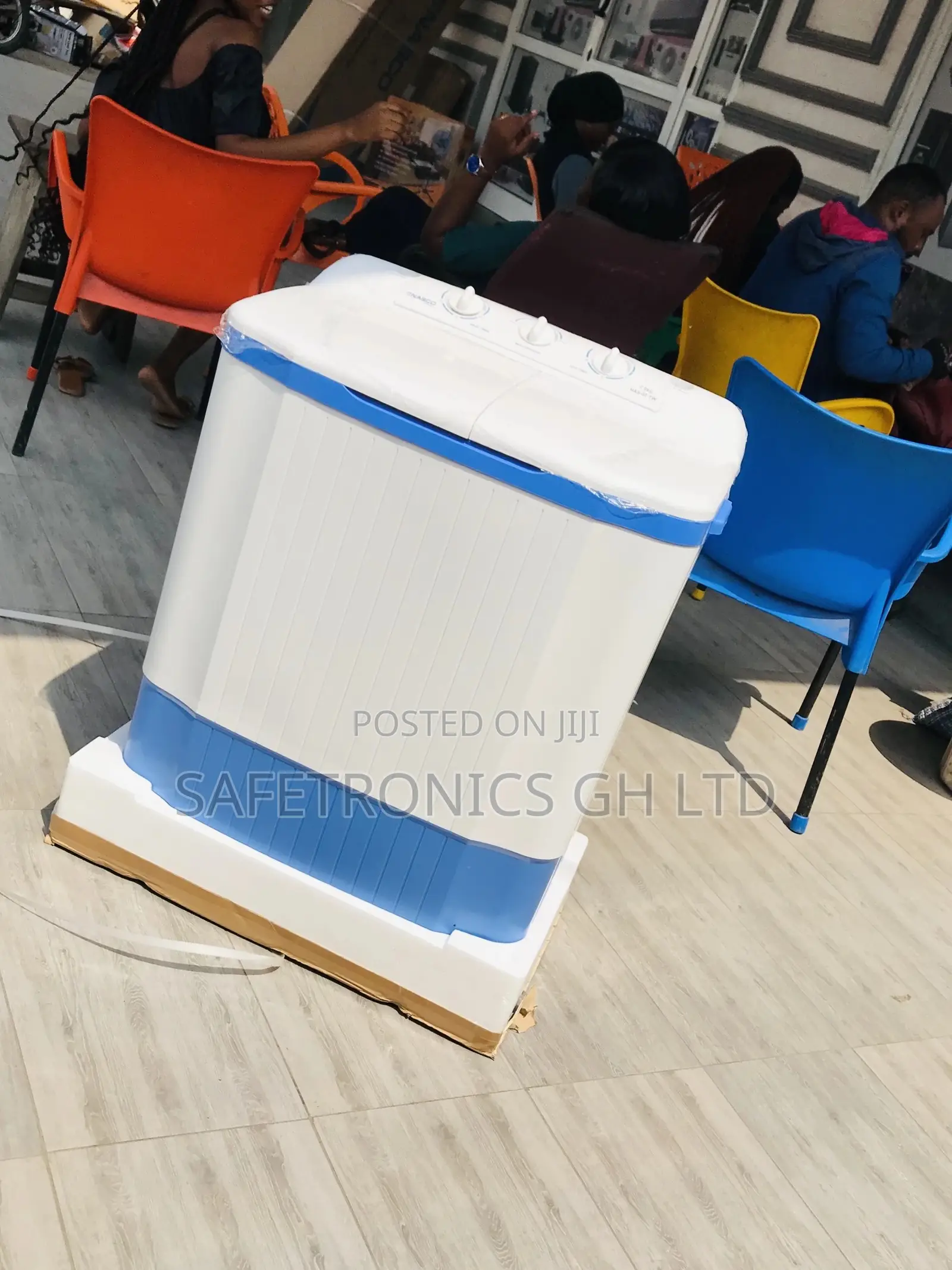 Washingmachine Topload Semiautomatic Nasco 7kg White/Blue