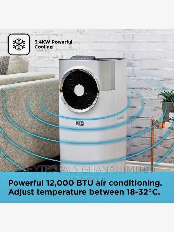 Sweat No More! Black Decker 1.5HP Wi-Fi 12000BTU MOBILE AC